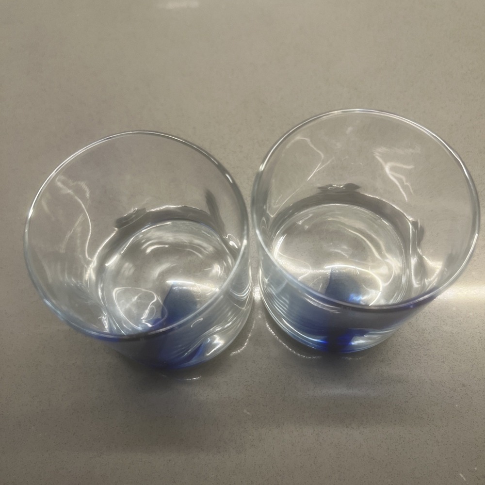 2 Libbey Blue Ribbon "Rocks Glass" With Dimpled Sides - Picture 2 of 5
